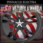 PINNACLE ELECTRA 18X7.5 5.112/114.3 ET+40 BLACK CHROME CAP NISSAN MAXIMA CADILLAC CTS MERCEDES