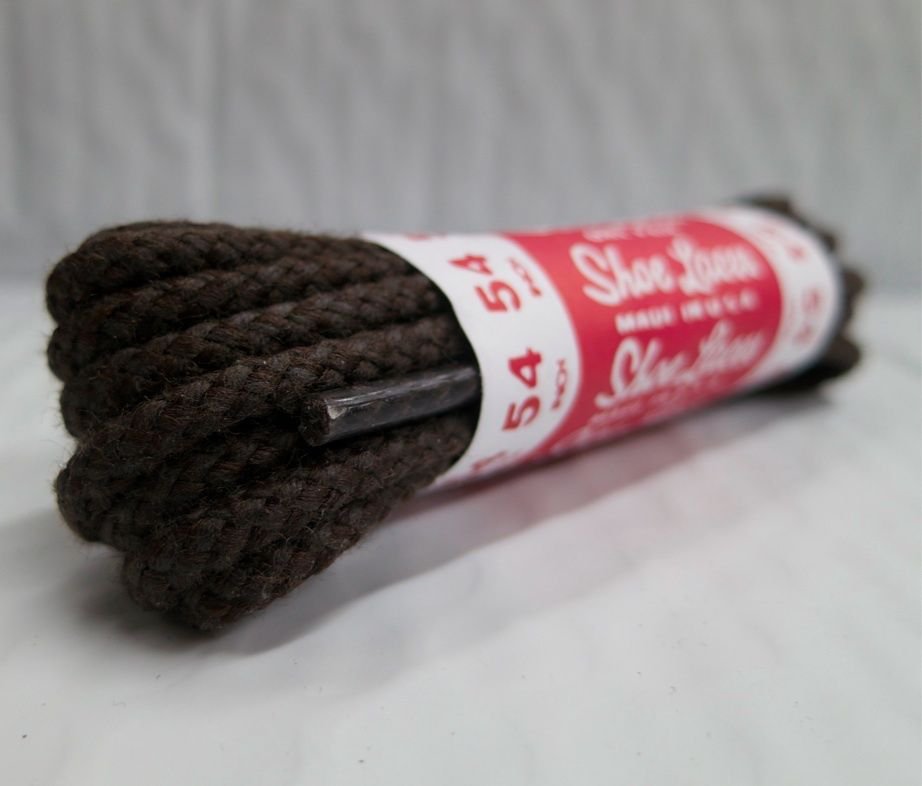 Waxed Round Shoelaces Heavy Duty Strong Boot Laces Work Casual Hiker Wax Strings Brown color 40"