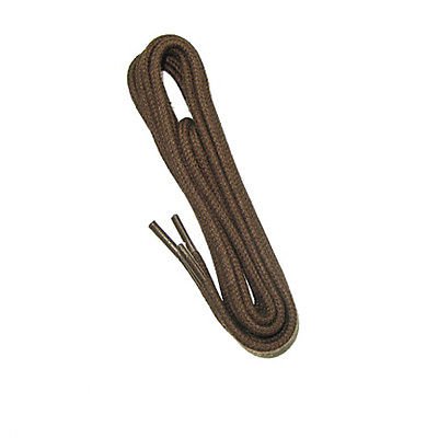 (2 Pairs) Thin Round Dress Shoe Boot Laces Cotton Shoelaces Non-Waxed Brown color 24"