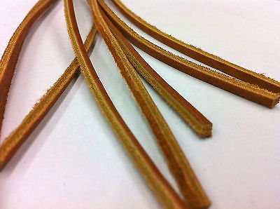 72" Length x 1/8" Width Rawhide Leather Shoe Boot Laces Strings Shoelaces Cord Golden Tan Color