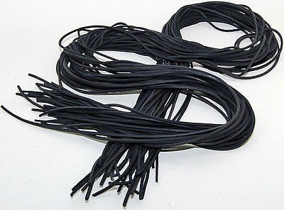 (1 Pair) 24" Rawhide Leather Shoe Boot Laces Shoelaces 1/8" Width Timberland Black Color