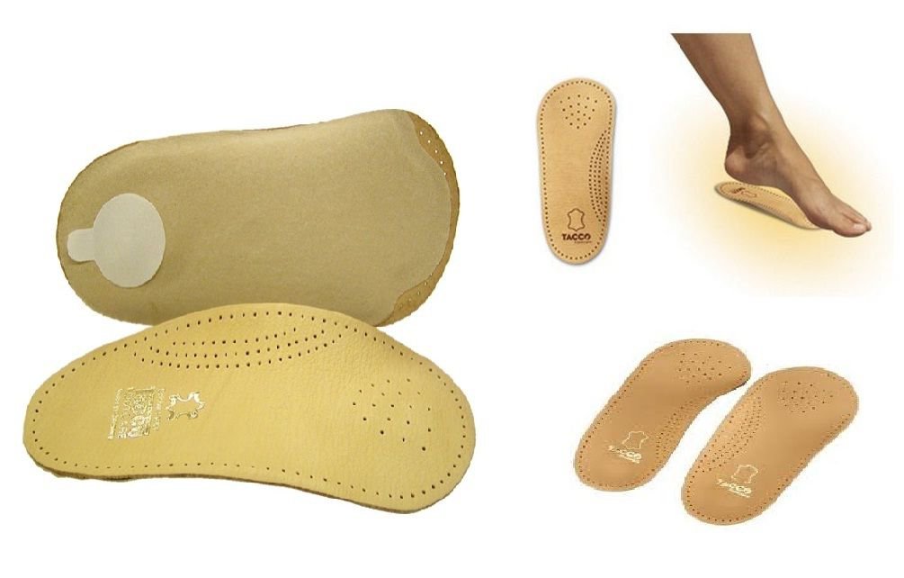 TACCO 650 3/4 Elastic Orthotic Arch Support Leather Shoe Insoles Inserts Women's 5