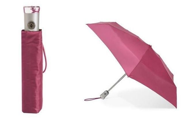 Magenta Pink Totes 8603 Signature Auto Push Open/Close Micro 'Bella Umbrella
