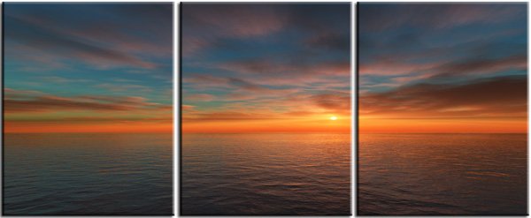 Modern seascape oil paintings on Canvas sunglow 057