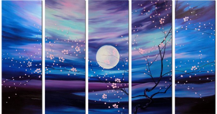 Dafen Modern flower oil painting on Canvas "sunsetting023"