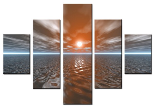 Dafen Modern seascape oil painting on Canvas "sunsetting062"