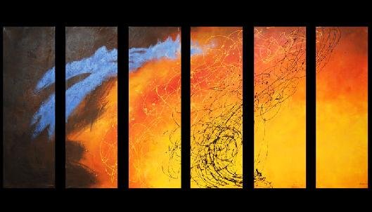 Modern contemporary oil paintings on canvas abstract painting set 735