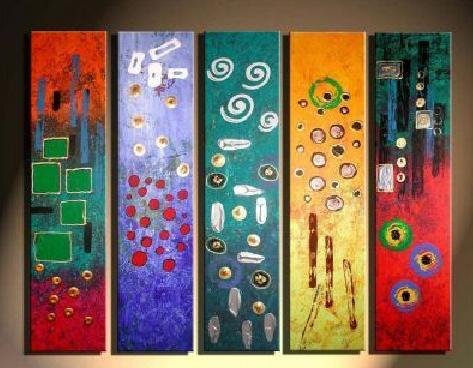 Modern contemporary oil paintings on canvas abstract painting set 737