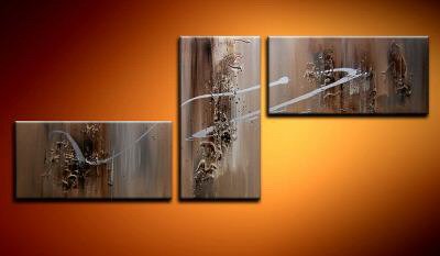100% handmade Art deco Modern abstract oil paintings on Canvas set 09009