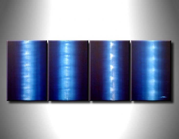 100% handmade Art deco Modern abstract oil paintings on Canvas set 09011