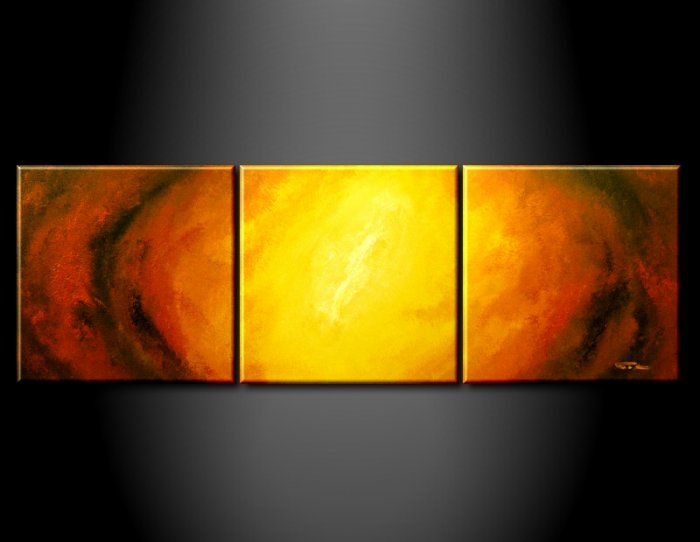 100% handmade Art deco Modern abstract oil paintings on Canvas set 09018
