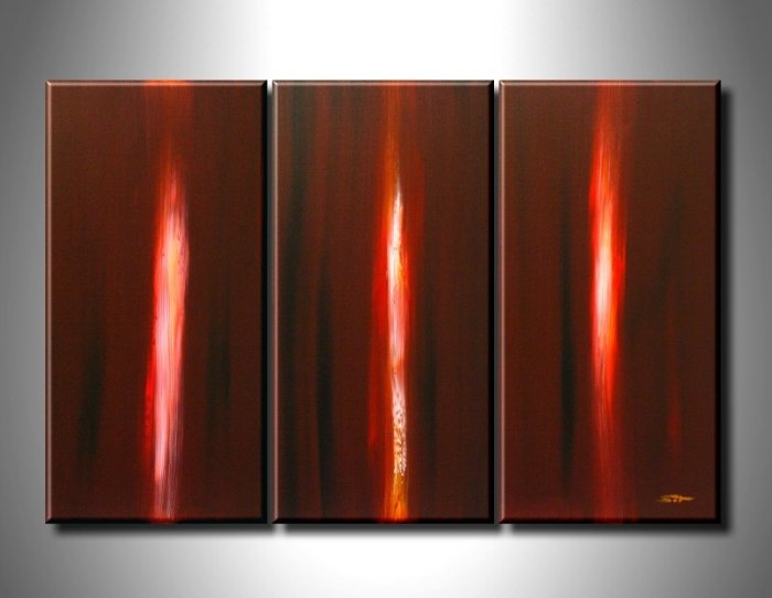 100% handmade Art deco Modern abstract oil paintings on Canvas set 09020