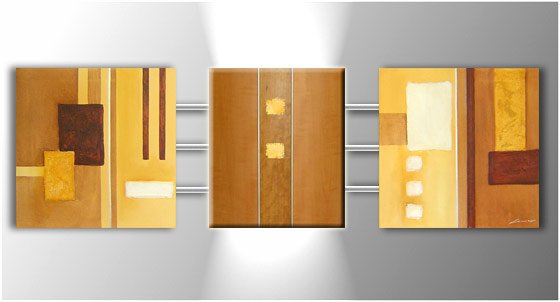 Handmade Art deco Modern abstract oil painting on Canvas set 09037