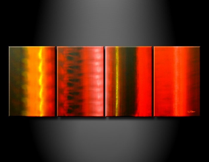 Handmade Art deco Modern abstract oil painting on Canvas set 09043