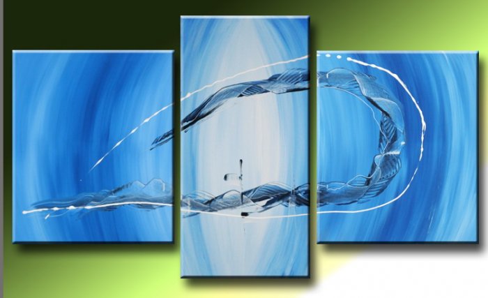 Handmade Art deco Modern abstract oil painting on Canvas set 09048