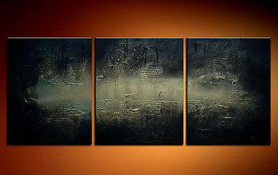 Handmade Art deco Modern abstract oil painting on Canvas set 09050