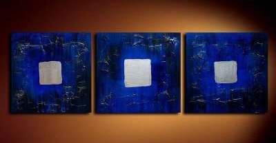 Handmade Art deco Modern abstract oil painting on Canvas set 09052