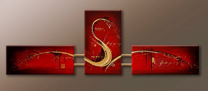 Handmade Art deco Modern abstract oil painting on Canvas set 09065