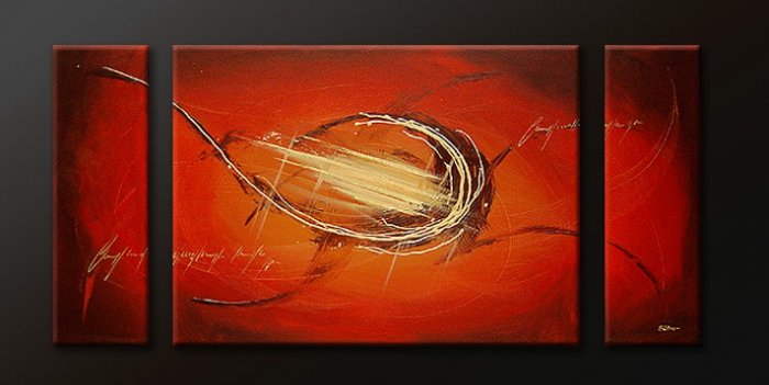 Handmade Art deco Modern abstract oil painting on Canvas set 09072