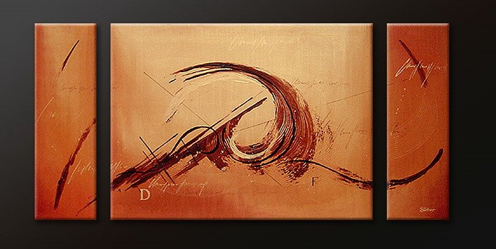 Handmade Art deco Modern abstract oil painting on Canvas set 09074