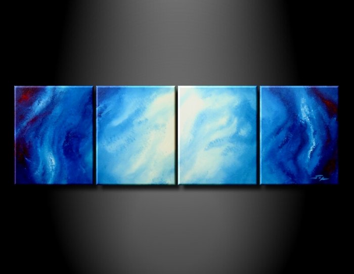 Handmade Art deco Modern abstract oil painting on Canvas set 09211