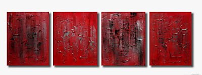 Handmade Art deco Modern abstract oil painting on Canvas set 09230