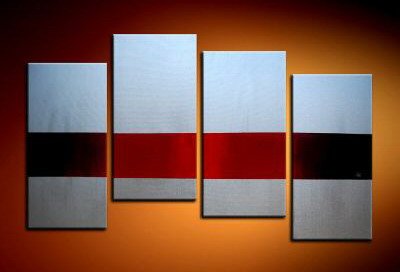 Handmade Art deco Modern abstract oil painting on Canvas set 09233
