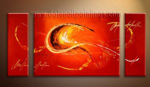 Handmade Art deco Modern abstract oil painting on Canvas set 09086