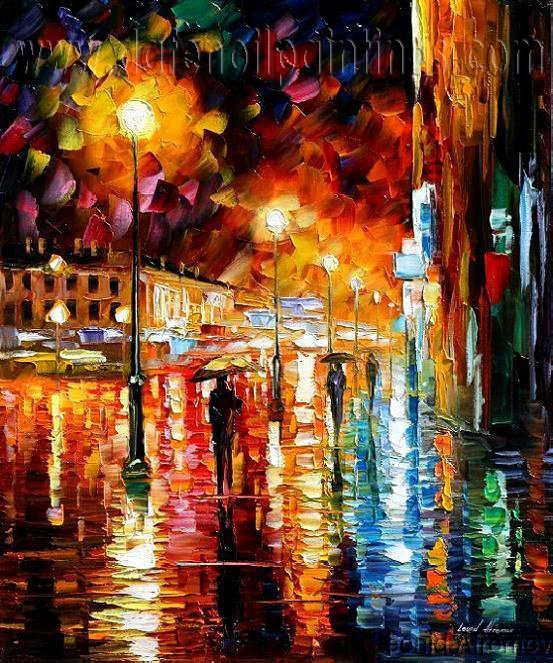 Modern impressionism palette knife oil painting on canvas kp003