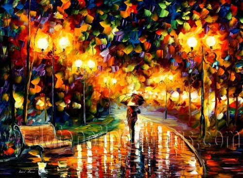 Modern impressionism palette knife oil painting on canvas kp005