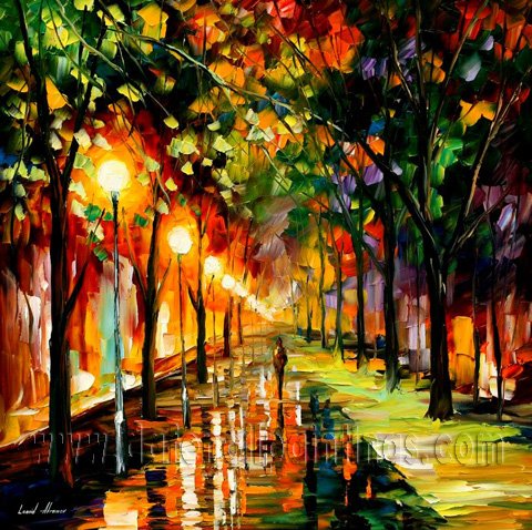 Modern impressionism palette knife oil painting on canvas kp006