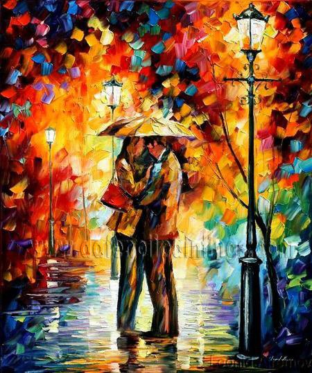 Modern impressionism palette knife oil painting on canvas kp007