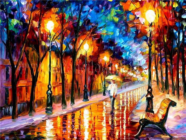Modern impressionism palette knife oil painting on canvas kp008