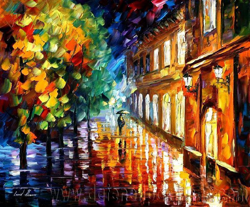 Modern impressionism palette knife oil painting on canvas kp009