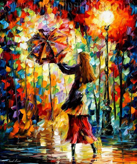 Modern impressionism palette knife oil painting on canvas kp012