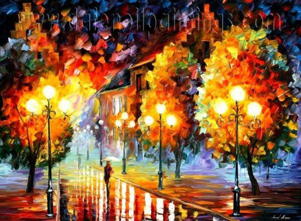 Modern impressionism palette knife oil painting on canvas kp016