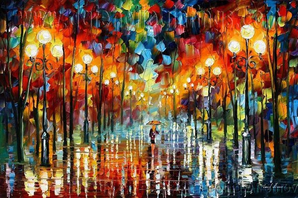 Modern impressionism palette knife oil painting on canvas kp020