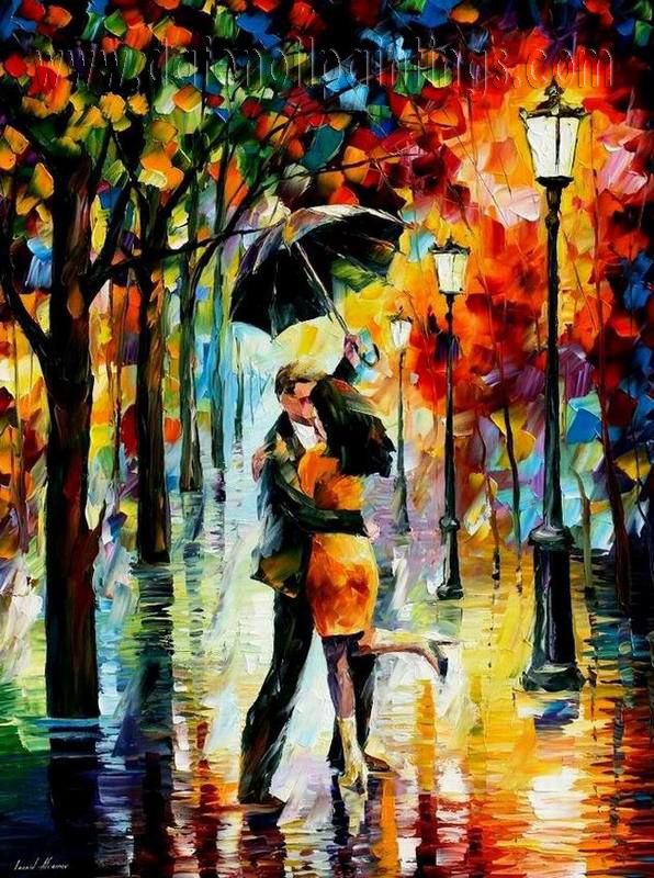 Modern impressionism palette knife oil painting on canvas kp024