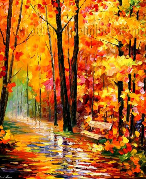 Modern impressionism palette knife oil painting on canvas kp026