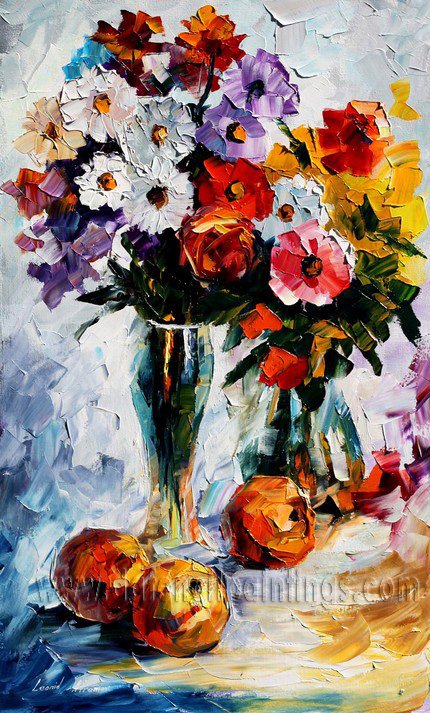 Modern impressionism palette knife oil painting on canvas kp034