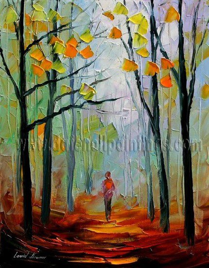 Modern impressionism palette knife oil painting on canvas kp036