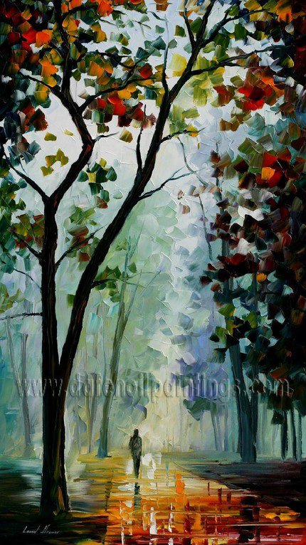 Modern impressionism palette knife oil painting on canvas kp037