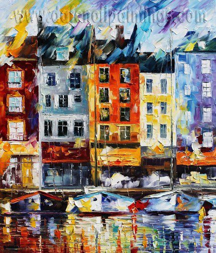 Modern impressionism palette knife oil painting on canvas kp040