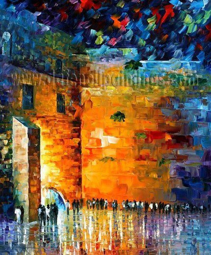 Modern impressionism palette knife oil painting on canvas kp041