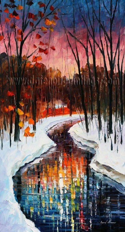 Modern impressionism palette knife oil painting on canvas kp045
