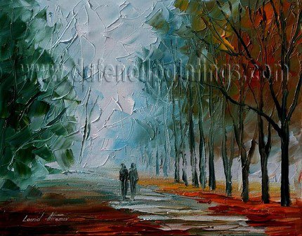 Modern impressionism palette knife oil painting on canvas kp047
