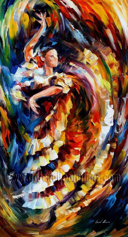 Modern impressionism palette knife oil painting on canvas kp048