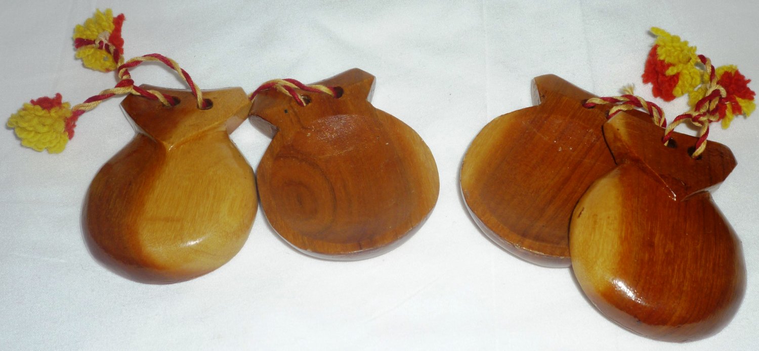 WOODEN MUSICAL PERCUSSION INSTRUMENT SET OF 2 MEXICO