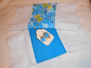 Ultimate Baby Shower Gift Set: 2 burp cloths and a pair of earrings- For Mommy to be and Baby