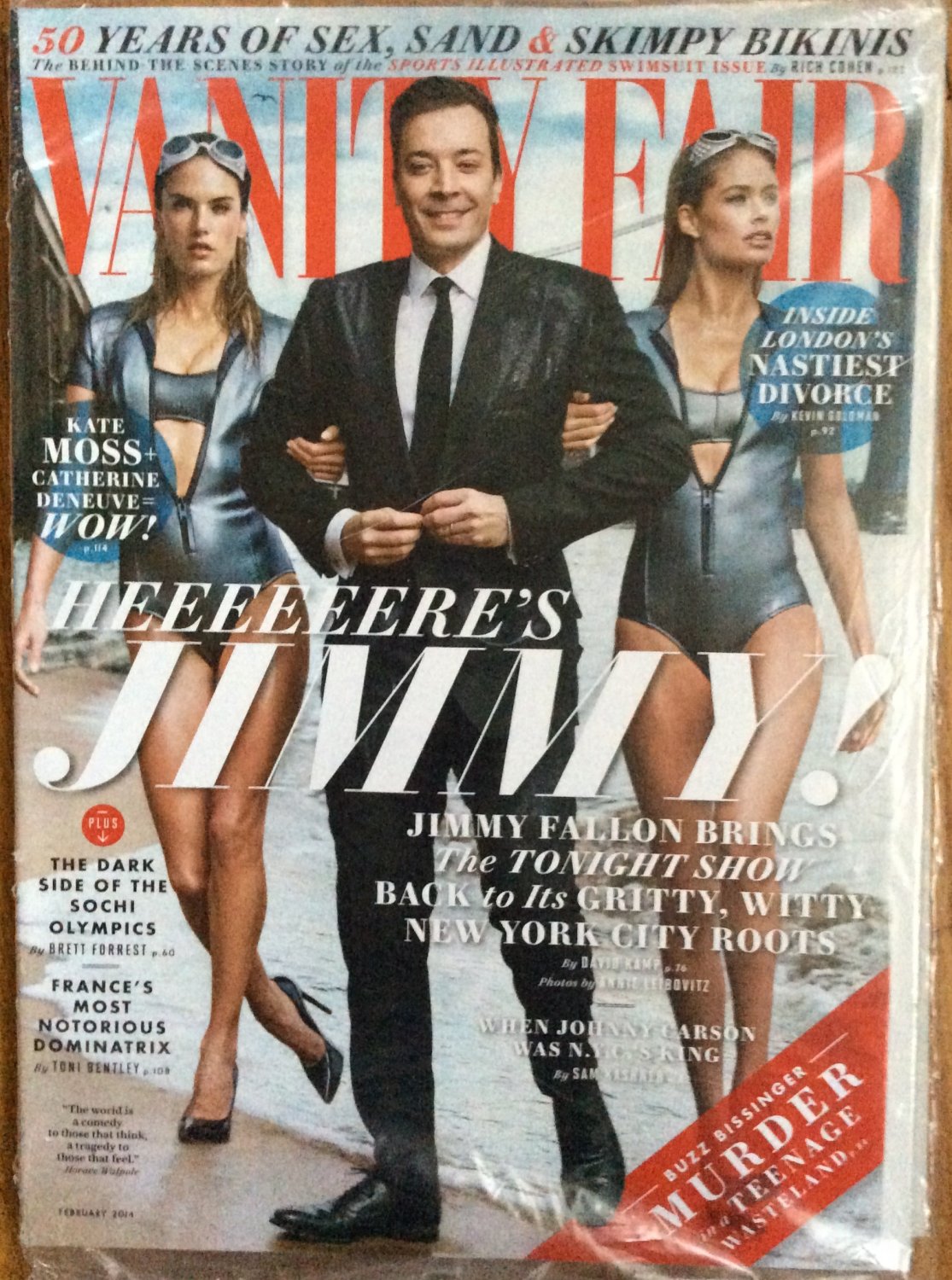 Vanity Fair Magazine February 2014 Jimmy Fallon 50 Yrs Sports Illustrated Swimsuit Issue